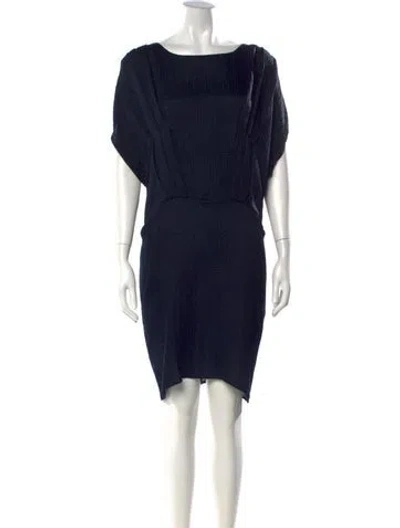Pre-owned Marni Silk Mini Dress In Blue