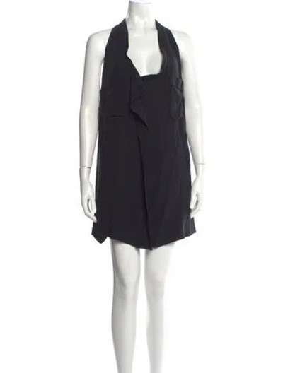 Pre-owned Marni Silk Mini Dress In Blue