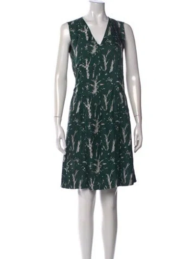 Pre-owned Marni Silk Mini Dress In Green