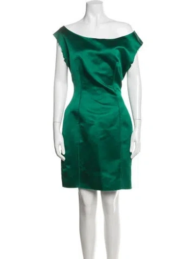 Pre-owned Marni Silk Mini Dress In Green/red