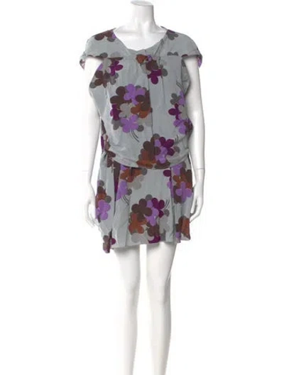Pre-owned Marni Silk Mini Dress In Multi
