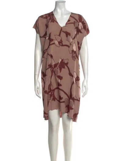 Pre-owned Marni Silk Mini Dress In Neutral