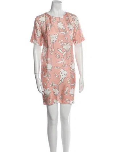 Pre-owned Marni Silk Mini Dress In Pink