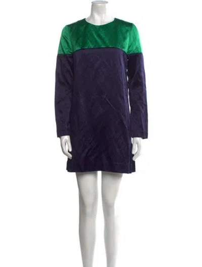 Pre-owned Marni Silk Mini Dress In Purple