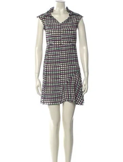 Pre-owned Marni Silk Mini Dress In White