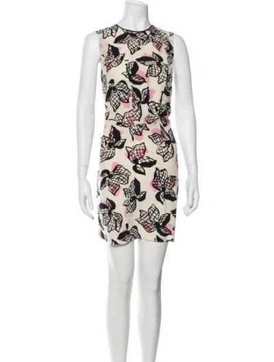Pre-owned Marni Silk Mini Dress In White
