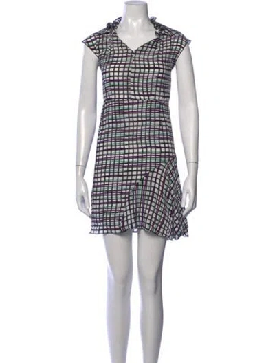 Pre-owned Marni Silk Mini Dress In White