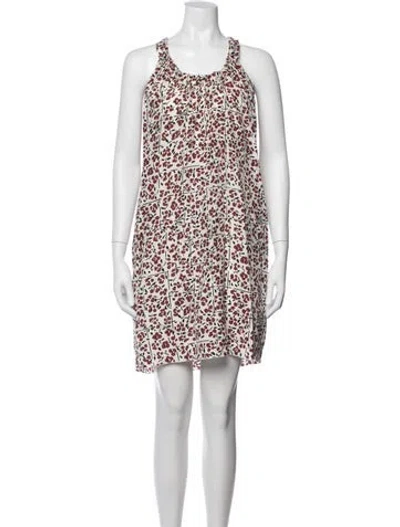 Pre-owned Marni Silk Mini Dress In White
