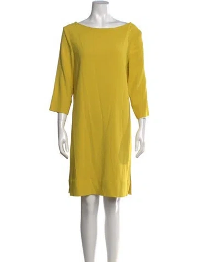 Pre-owned Marni Silk Mini Dress In Yellow