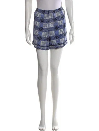 Pre-owned Marni Silk Mini Shorts In Blue
