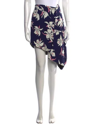 Pre-owned Marni Silk Mini Skirt In Blue