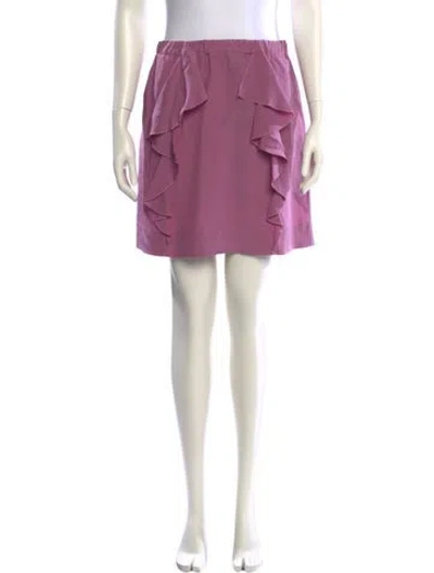 Pre-owned Marni Silk Mini Skirt In Purple