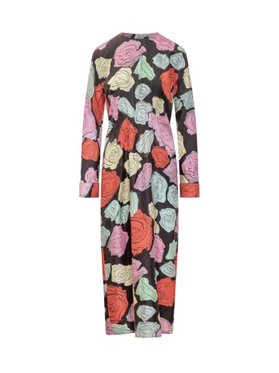 Marni Silk Mini Suit Dress In Multi