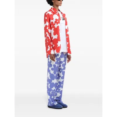 Marni Floral-print Silk-satin Twill Straight-leg Pants In Multi
