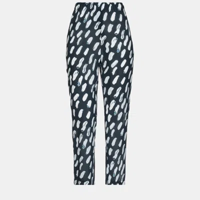 Pre-owned Marni Silk Pants 38 In Blue