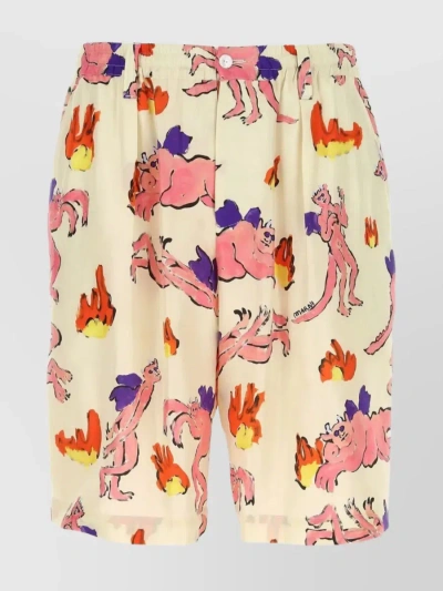 MARNI SILK PRINT BERMUDA SHORTS