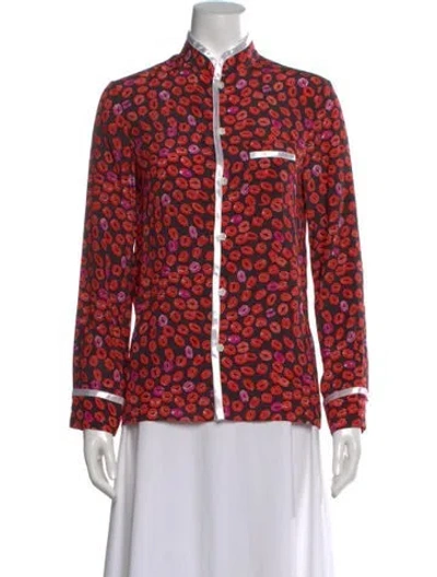 Pre-owned Marni Silk Printed Blouse In Multi