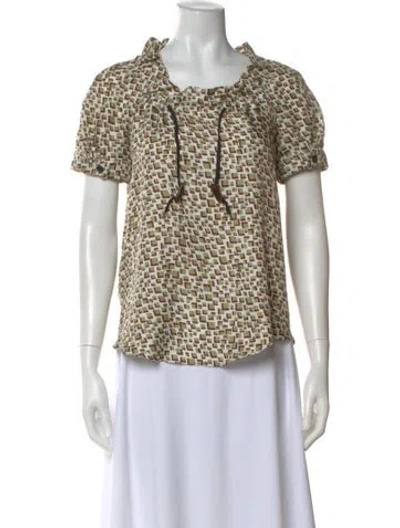Pre-owned Marni Silk Printed Blouse In Multi