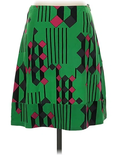 Pre-owned Marni Silk Skirt In Green