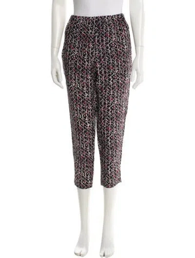 Pre-owned Marni Silk Straight Leg Pants In Black