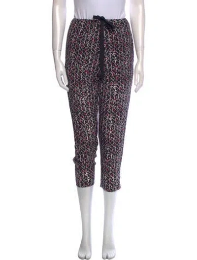 Pre-owned Marni Silk Straight Leg Pants In Black