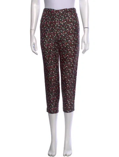 Pre-owned Marni Silk Straight Leg Pants In Black