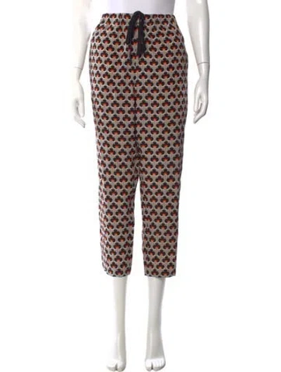 Pre-owned Marni Silk Straight Leg Pants In Gray