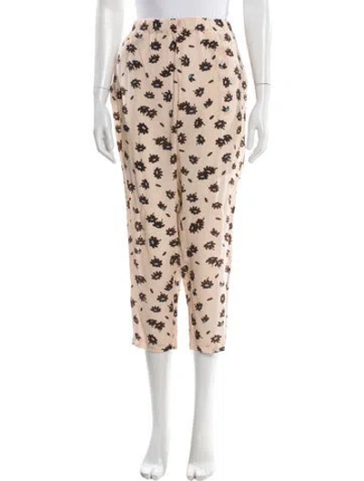 Pre-owned Marni Silk Straight Leg Pants In Orange