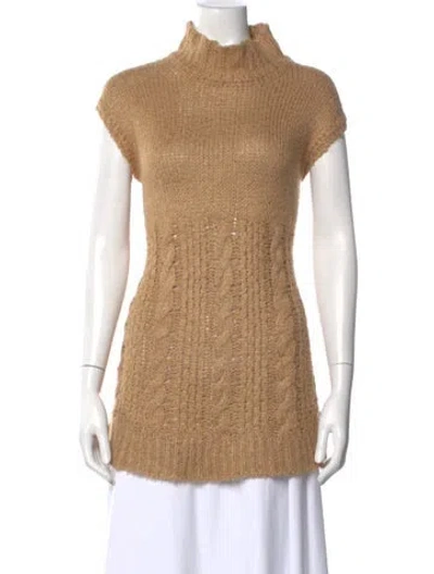 Pre-owned Marni Silk Turtleneck Sweater In Neutral