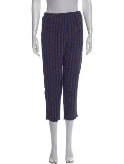 Pre-owned Marni Silk Wide Leg Pants In Blue