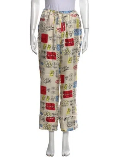 Pre-owned Marni Silk Wide Leg Pants In Neutral