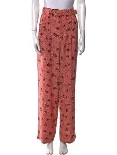 Pre-owned Marni Silk Wide Leg Pants In Pink