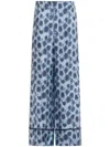 Marni Silk Wide-leg Trousers In Blue