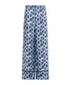 Marni Silk Wide-leg Trousers In Blue