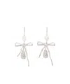 Marni Silver Bow Drop Earrings In Silver