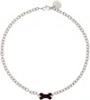 Marni Silver Cable Chain Necklace In 00r82 Ruby