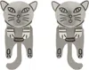 Marni Silver Cat Earrings In 00n29 Palladium