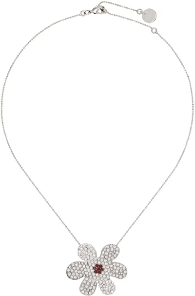 Marni Flower-pendant Chain Necklace In 00w09 Glass