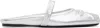 Marni Silver Leather Little Bow Sabot Slippers In Silver