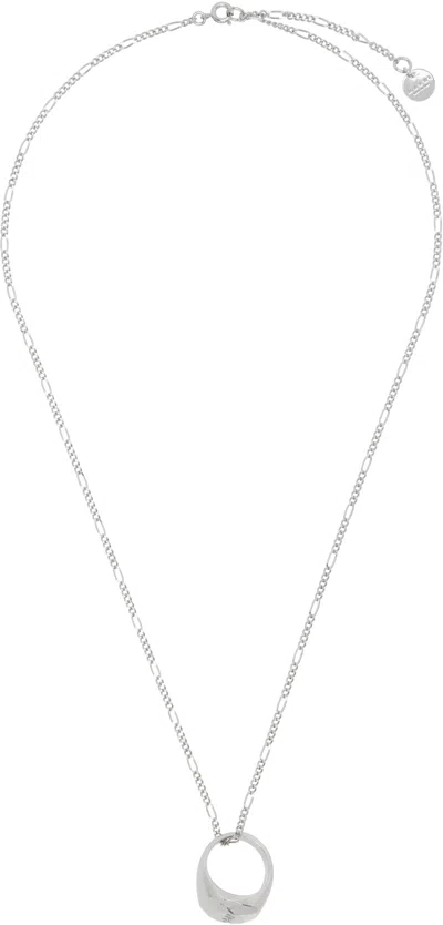 Marni Silver Ring Pendant Necklace In Metallic