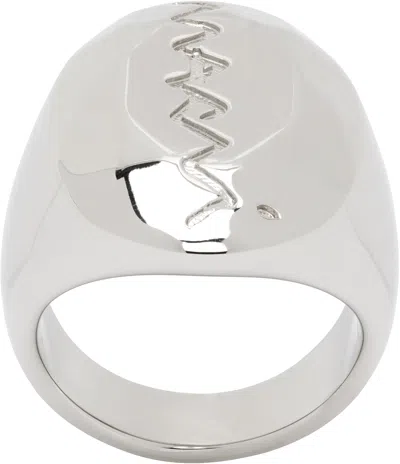 Marni Silver Signet Ring In 00n29 Palladium