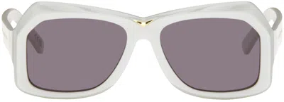 Marni Silver Tiznit Sunglasses In Metallic Silver