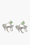 Marni Silver-tone Brass Earrings With Cat-shaped Pendants