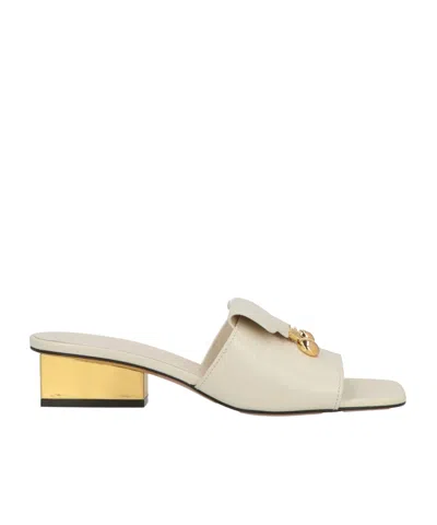 Marni Simple Leather Slippers In Animal Print