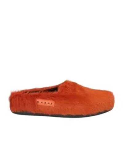 Marni Simple Solid-color Slippers In Red