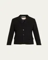 Marni Single-breasted Baby Simple Chest Jacket In Black