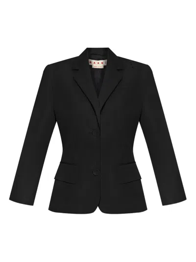 Marni Single-breasted Blazer In Black