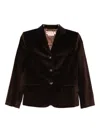 Marni Single-breasted Blazer In Brown
