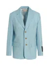 Marni Tailored Single-button Blazer Jacket In Blue