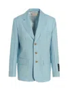 Marni Tailored Single-button Blazer Jacket In Blue